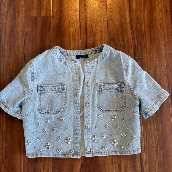 Vici Light Blue Denim Set - Picture 4 of 5